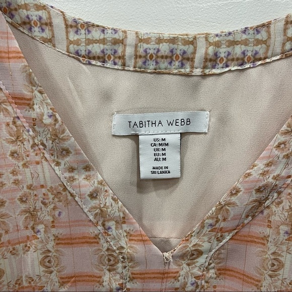 Tabitha Webb Sleeveless Printed Blouse Medium Lightweight - Picture 3 of 7